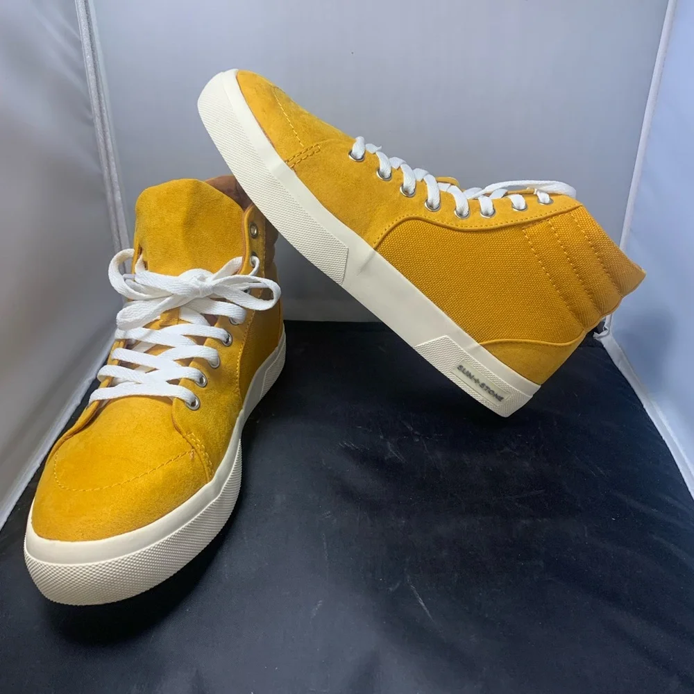 Sun + Stone Jett‎ High Top Sneakers Yellow Canvas Men’s Size 9 New in Box